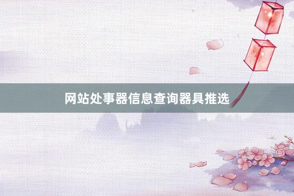 网站处事器信息查询器具推选